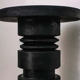 19 Totem burnt wood stool by Daniel Orozco