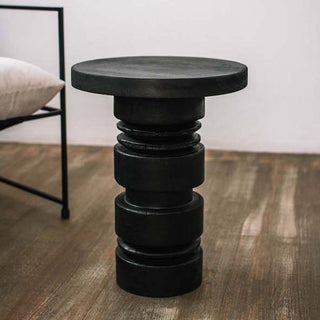 19 Totem burnt wood stool by Daniel Orozco