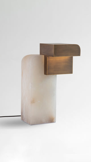 Geometric love Table Lamp by Square in Circle