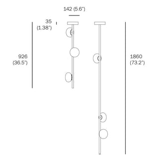 Ceiling lamp Stem 84 Serie by Omer Arbel