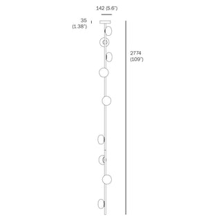 Ceiling lamp Stem 84 Serie by Omer Arbel