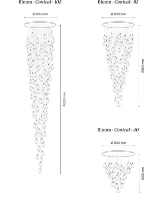Bloom Conical Chandelier by Haberdashery