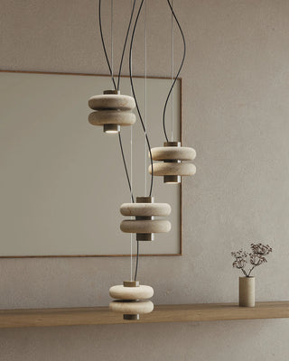 Duo Pendant marble beige Maya by Bandido Studio