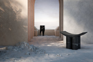 Gamma Black stool by Pietro Franceschini