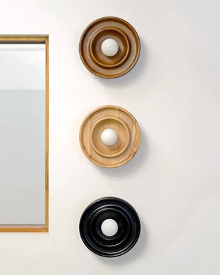 Discus Wall Light - Teak Wood by Studio Indigen