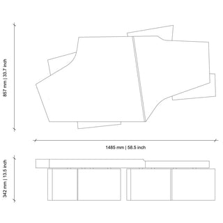 Ambiguous form coffee table by Okha