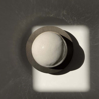 Raku-yaki sconce and ceiling light Lune by Emmanuelle Simon