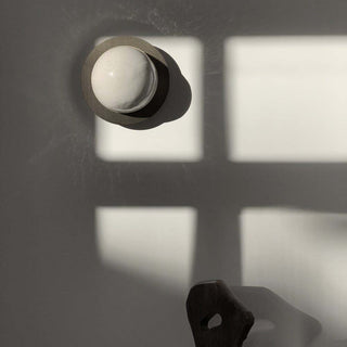 Raku-yaki sconce and ceiling light Lune by Emmanuelle Simon